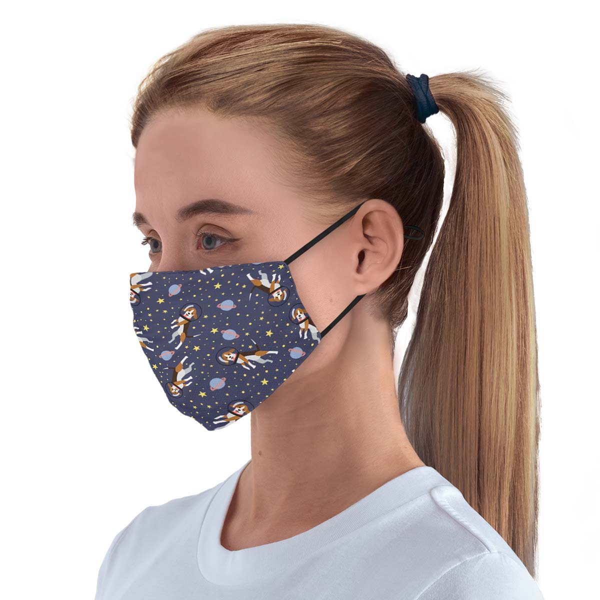 Space Beagle Face Cover