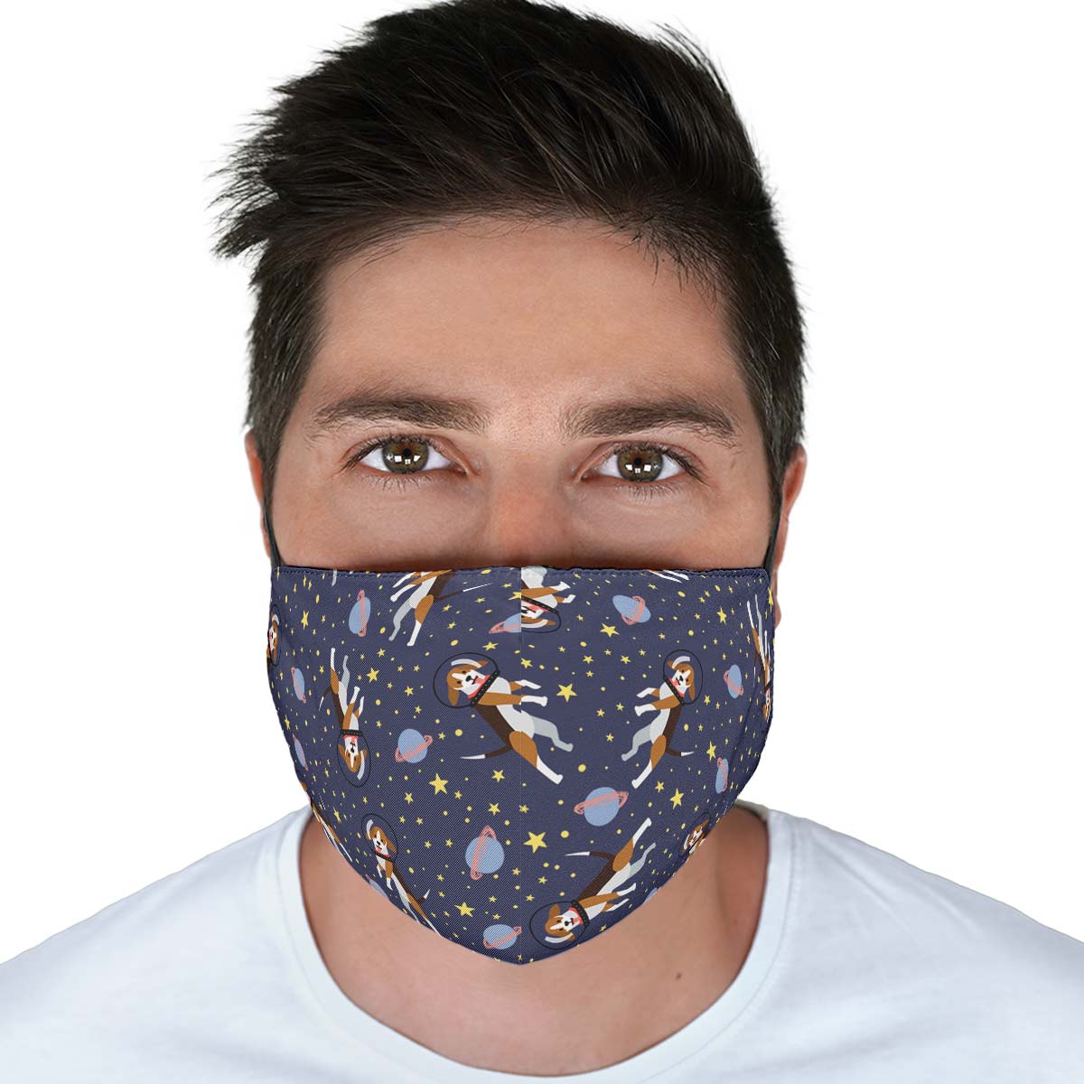 Space Beagle Face Cover