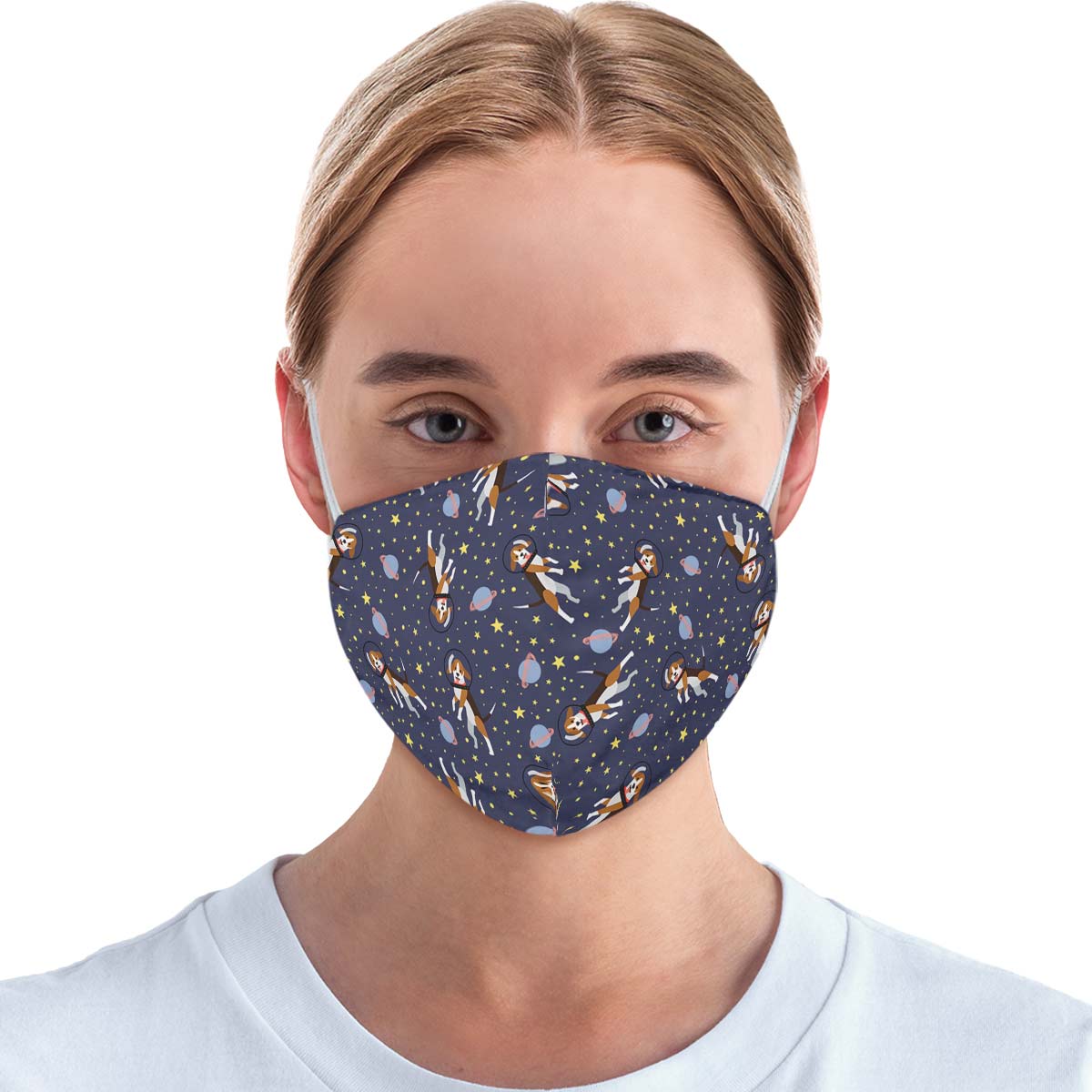 Space Beagle Face Cover