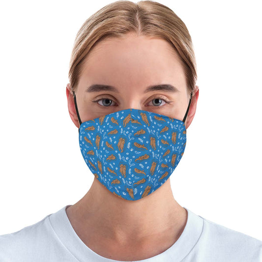Swimming Sea Otters Face Cover