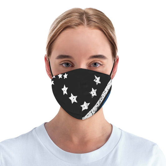 Thin Blue Line Face Cover