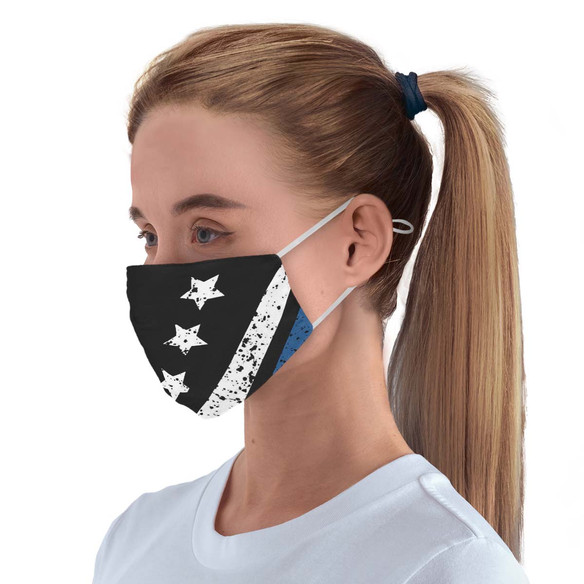 Thin Blue Line Face Cover