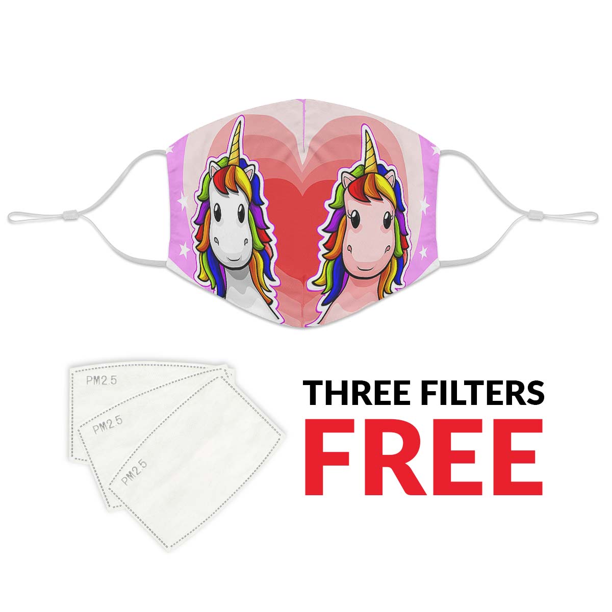 Unicorn Love Face Cover