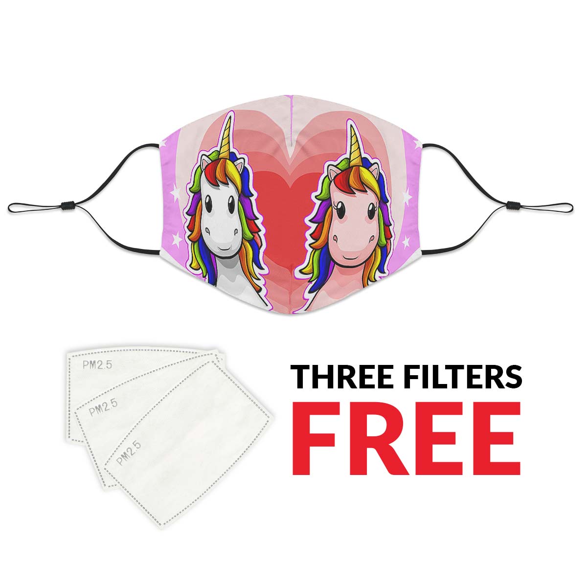 Unicorn Love Face Cover