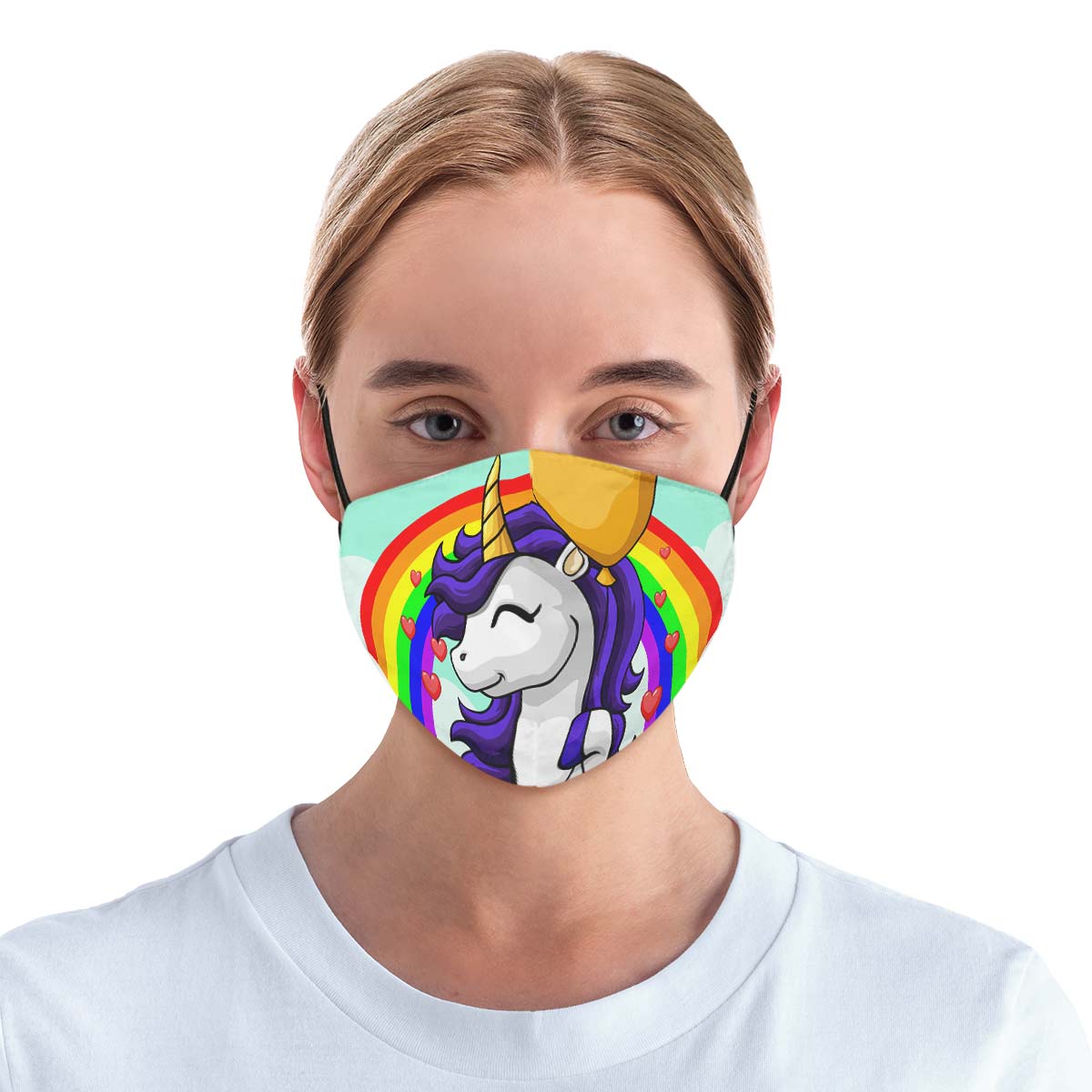 Unicorn Rainbow Face Cover