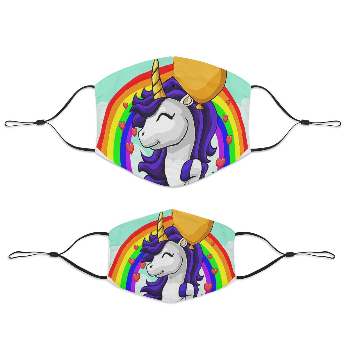 Unicorn Rainbow Face Cover