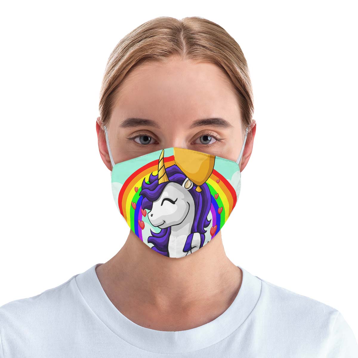 Unicorn Rainbow Face Cover