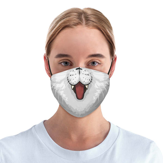 White Cat Face Cover