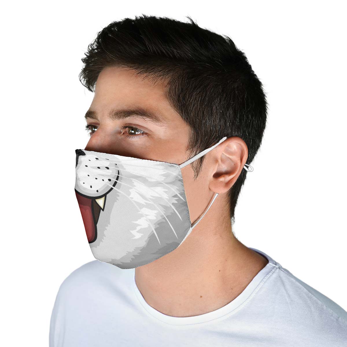 White Cat Face Cover