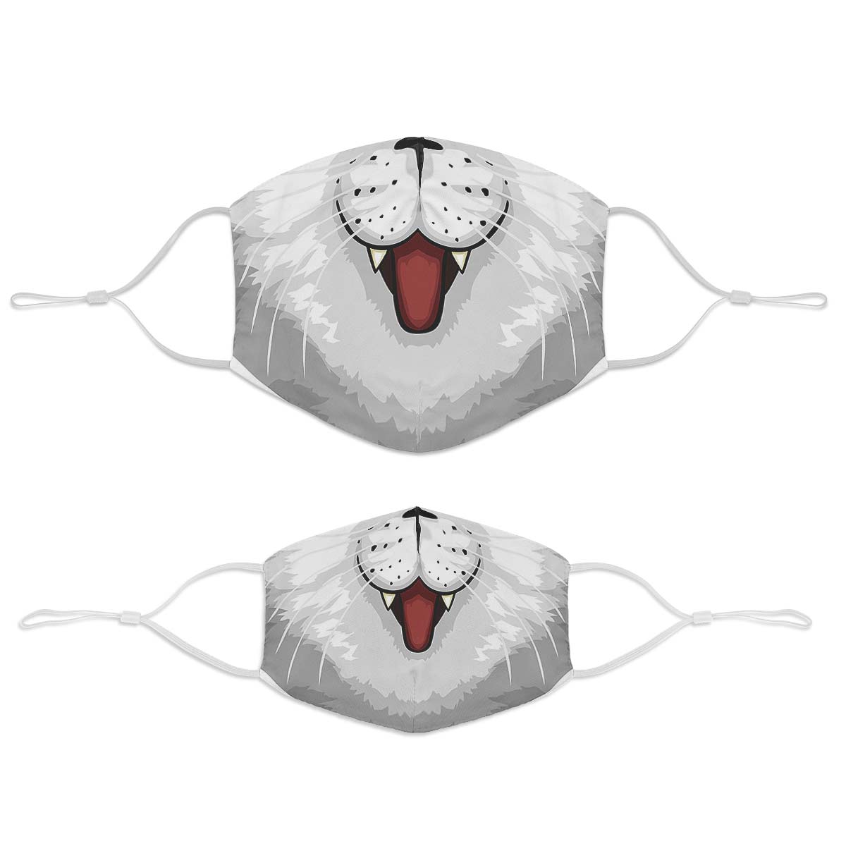 White Cat Face Cover