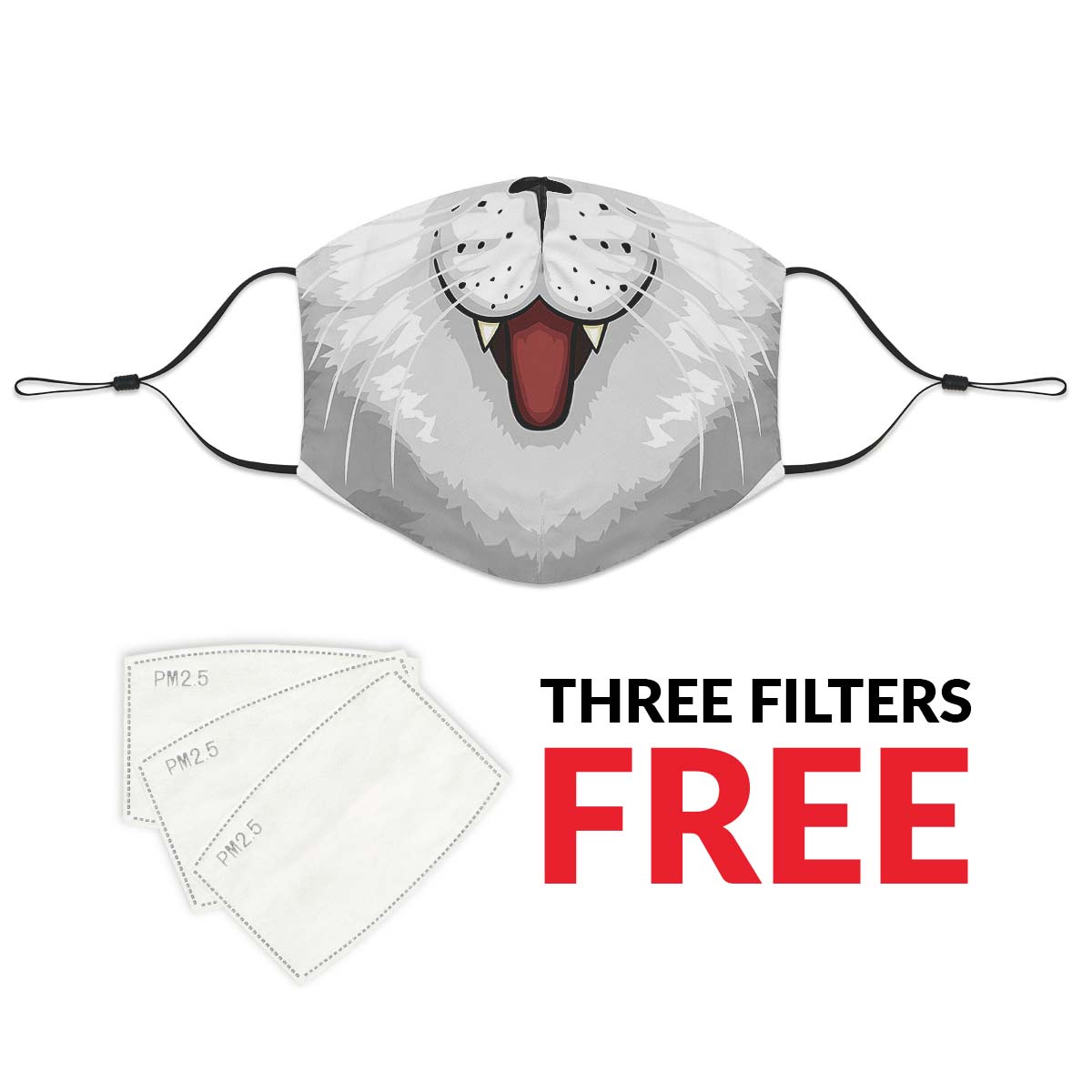 White Cat Face Cover