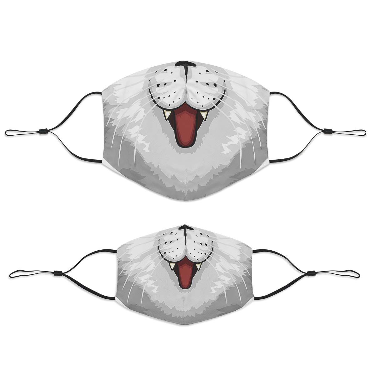 White Cat Face Cover