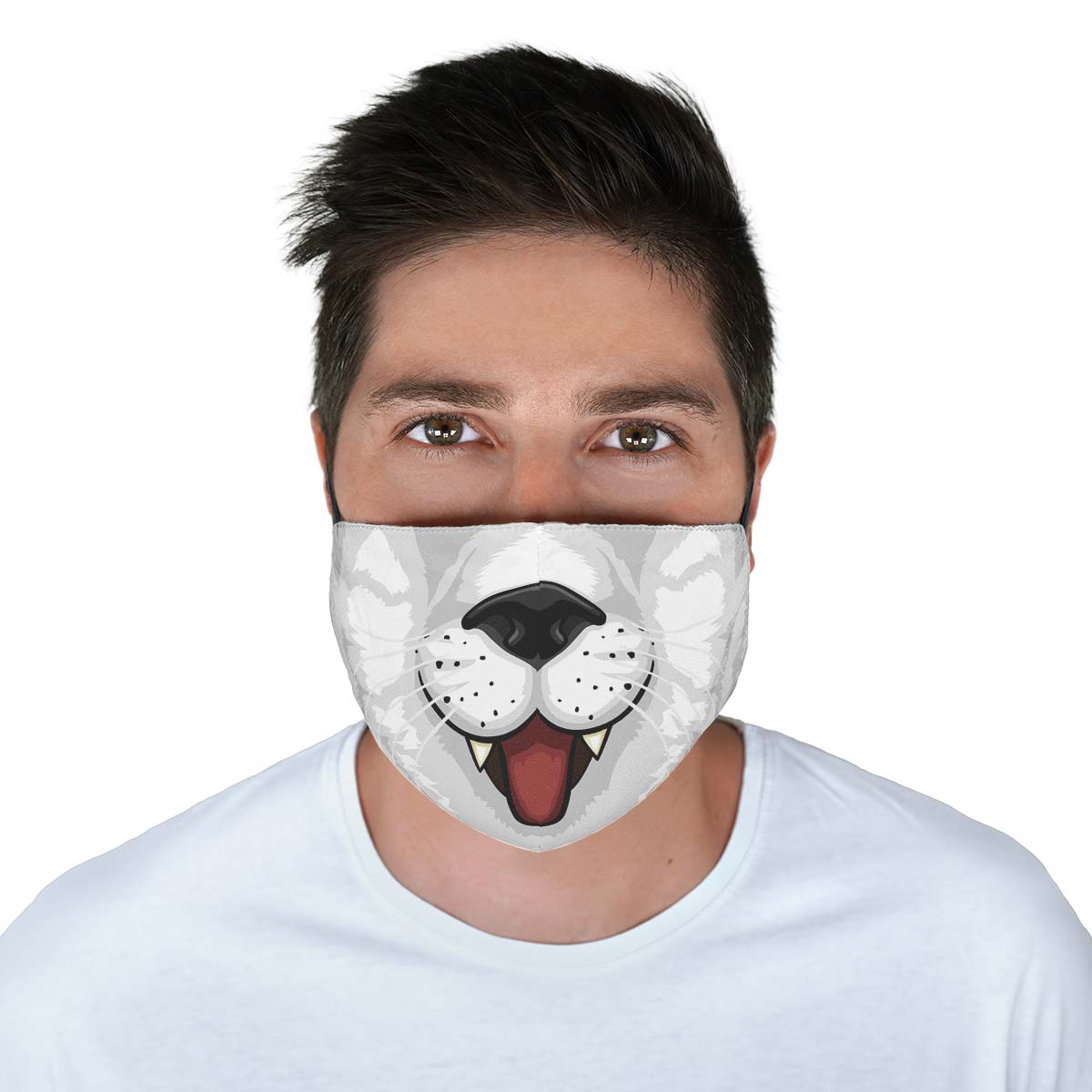 White Cat Face Cover