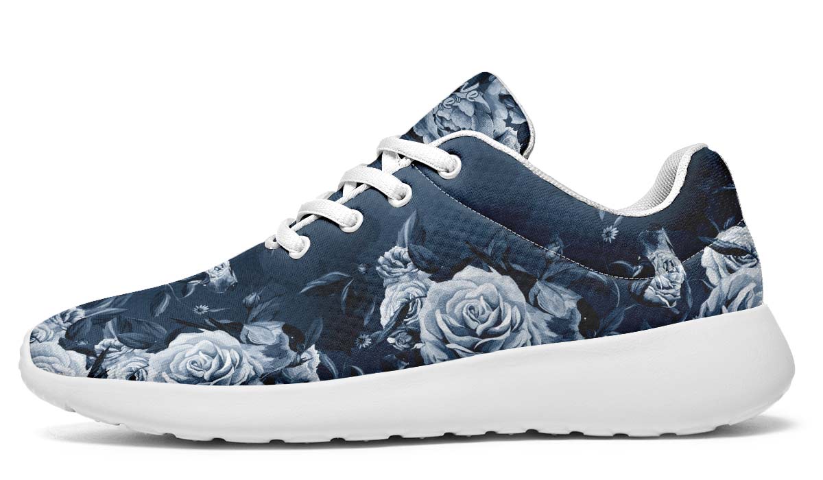 Beautiful Roses With Leaves, Sneakers, Running Shoes, Custom Sneakers, Vegan Shoes, Men's Shoes, Woman's Shoes, Custom Printed, Flower