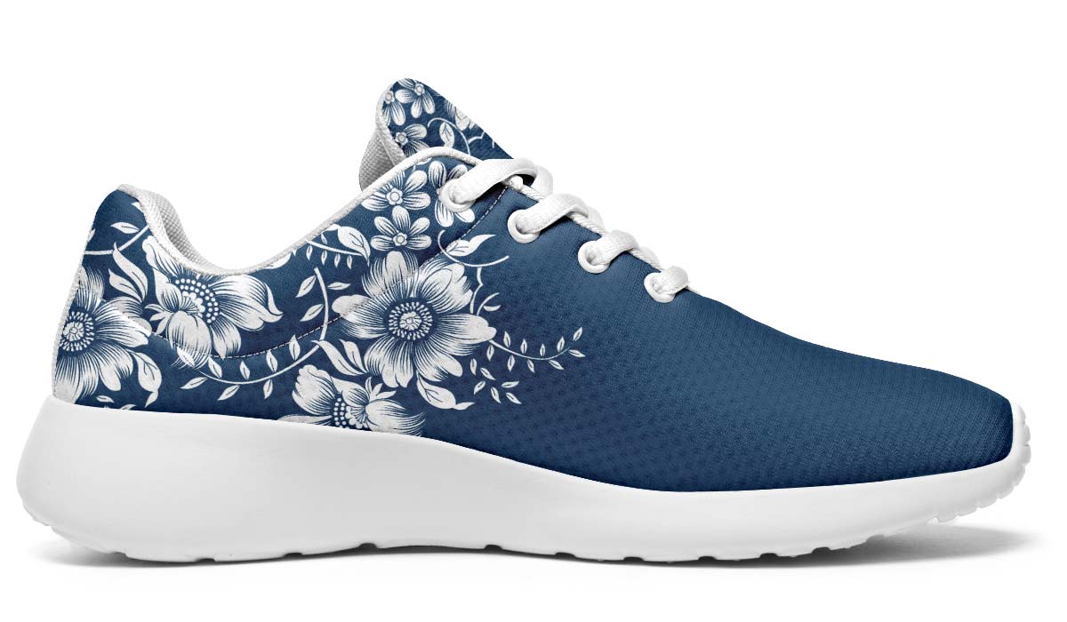 Beautiful White Flowers, Sneakers, Running Shoes, Custom Sneakers, Vegan Shoes, Men's Shoes, Woman's Shoes, Custom Printed, Flower