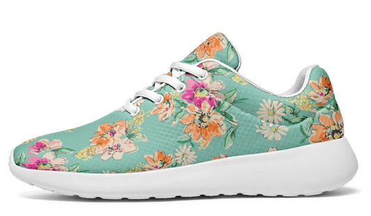 Bloom And Be Flowerful Sketched, Sneakers, Running Shoes, Custom Sneakers, Vegan Shoes, Men's Shoes, Woman's Shoes, Custom Printed, Flower