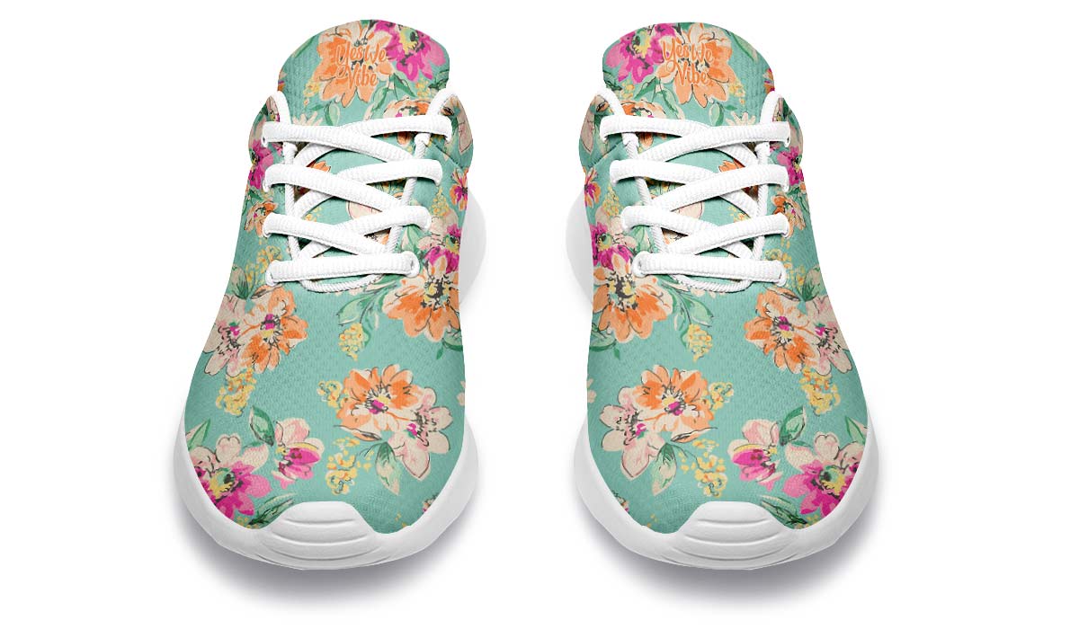 Bloom And Be Flowerful Sketched, Sneakers, Running Shoes, Custom Sneakers, Vegan Shoes, Men's Shoes, Woman's Shoes, Custom Printed, Flower