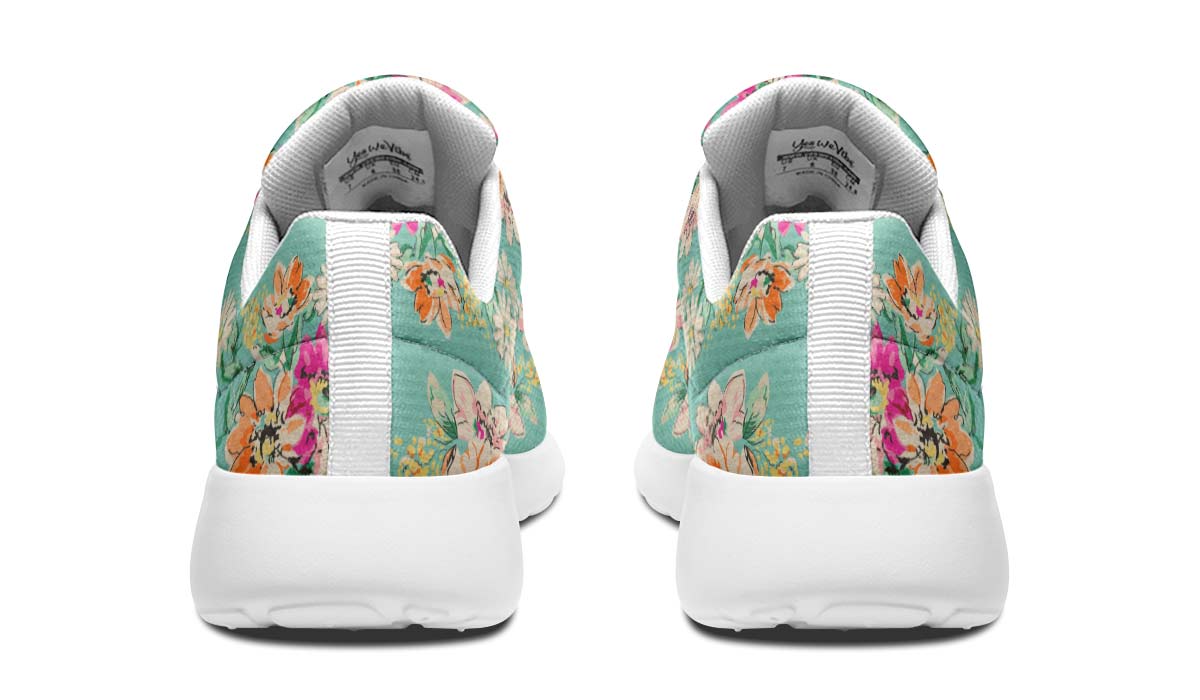 Bloom And Be Flowerful Sketched, Sneakers, Running Shoes, Custom Sneakers, Vegan Shoes, Men's Shoes, Woman's Shoes, Custom Printed, Flower