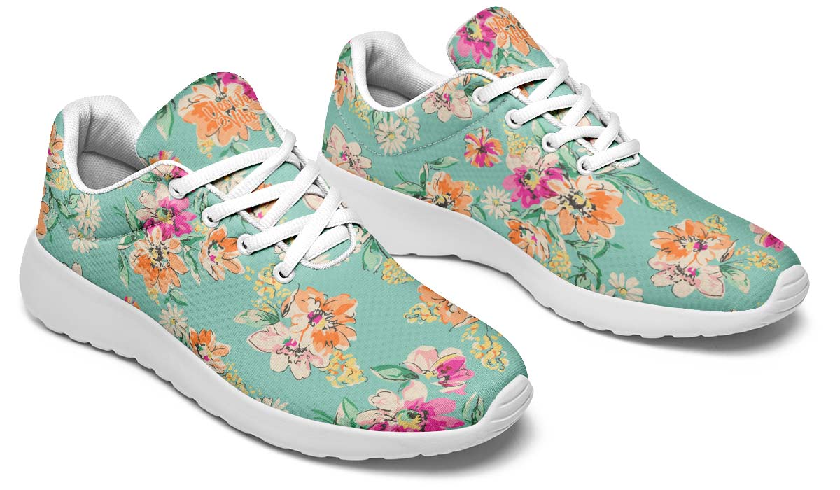 Bloom And Be Flowerful Sketched, Sneakers, Running Shoes, Custom Sneakers, Vegan Shoes, Men's Shoes, Woman's Shoes, Custom Printed, Flower