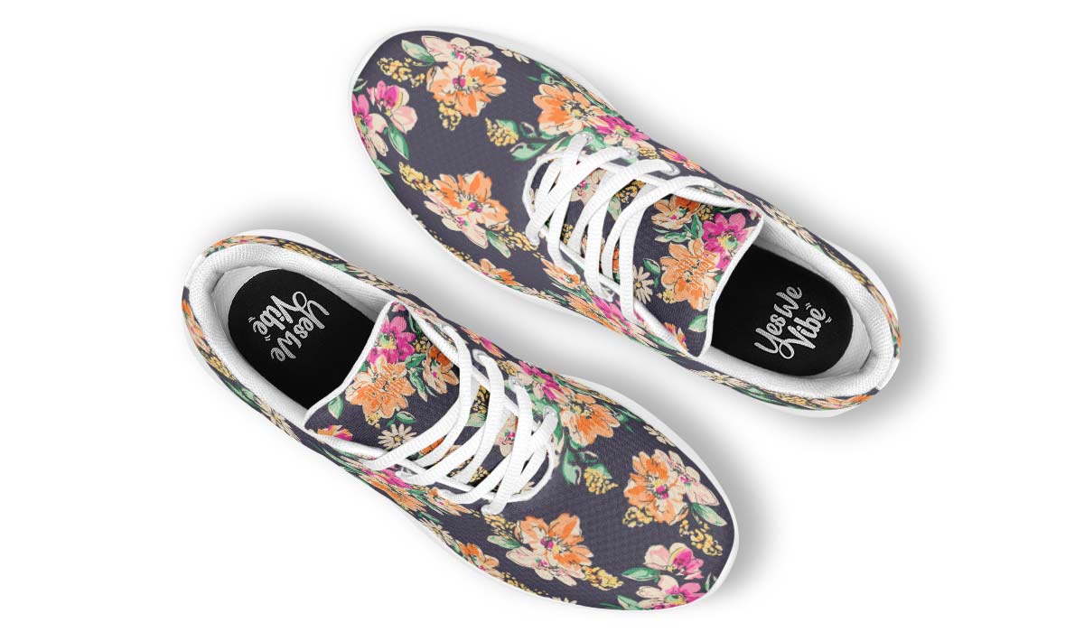Bloom And Be Flowerfully, Sneakers, Running Shoes, Custom Sneakers, Vegan Shoes, Men's Shoes, Woman's Shoes, Custom Printed, Flower