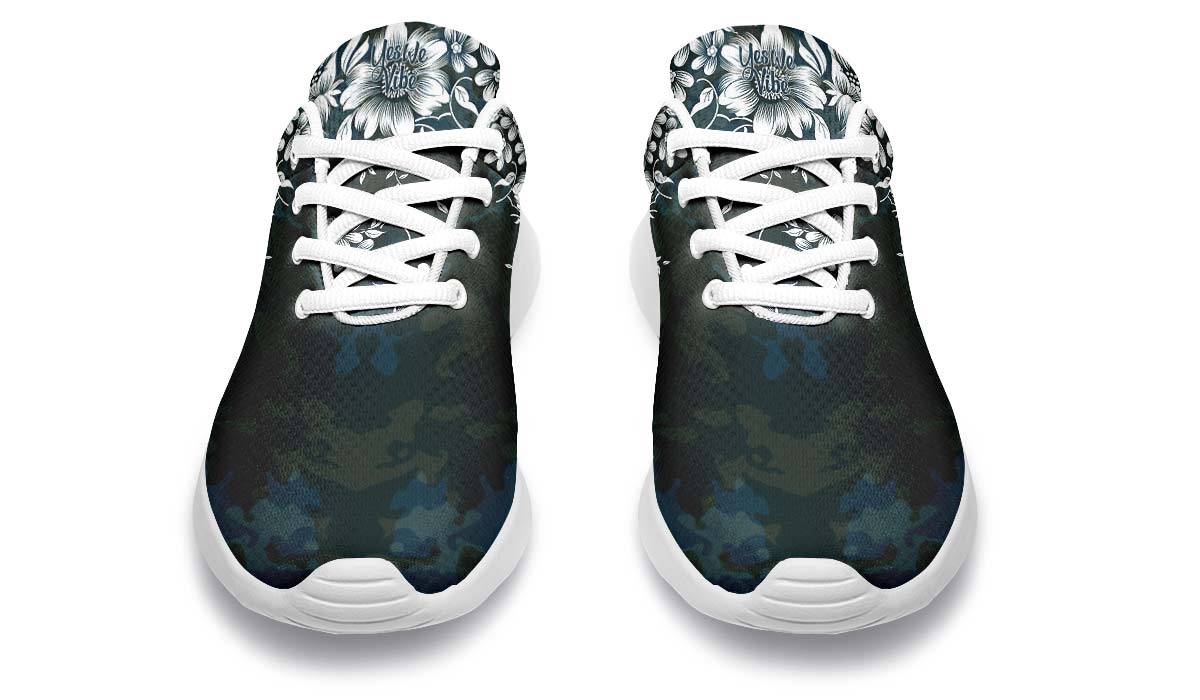 Blue Floral, Sneakers, Running Shoes, Custom Sneakers, Vegan Shoes, Men's Shoes, Woman's Shoes, Custom Printed, Flower
