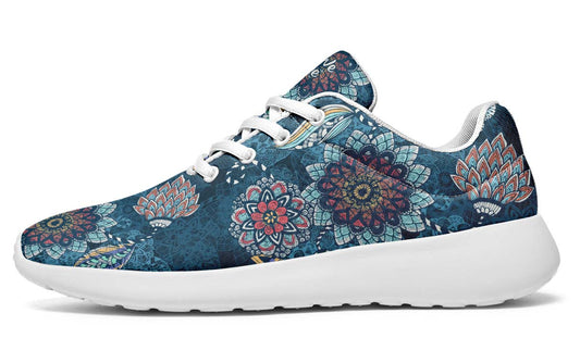 Mandala Floral, Sneakers, Running Shoes, Custom Sneakers, Vegan Shoes, Men's Shoes, Woman's Shoes, Custom Printed, Flower