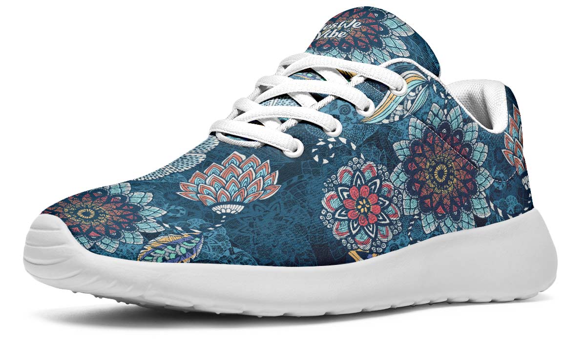 Mandala Floral, Sneakers, Running Shoes, Custom Sneakers, Vegan Shoes, Men's Shoes, Woman's Shoes, Custom Printed, Flower