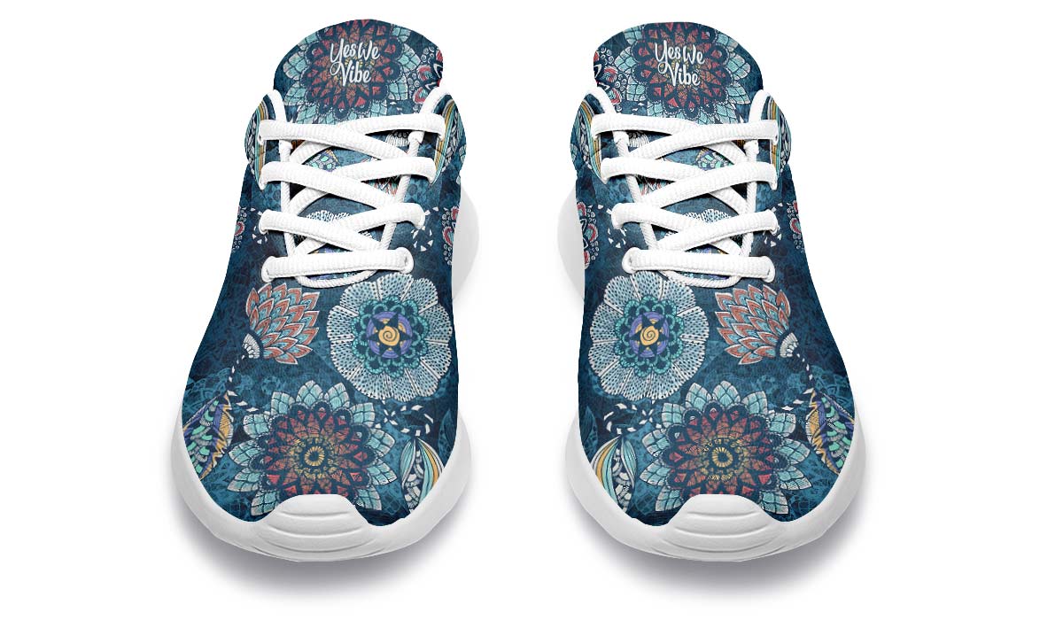 Mandala Floral, Sneakers, Running Shoes, Custom Sneakers, Vegan Shoes, Men's Shoes, Woman's Shoes, Custom Printed, Flower