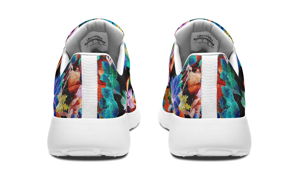 Night Watercolor Garden, Sneakers, Running Shoes, Custom Sneakers, Vegan Shoes, Men's Shoes, Woman's Shoes, Custom Printed, Flower