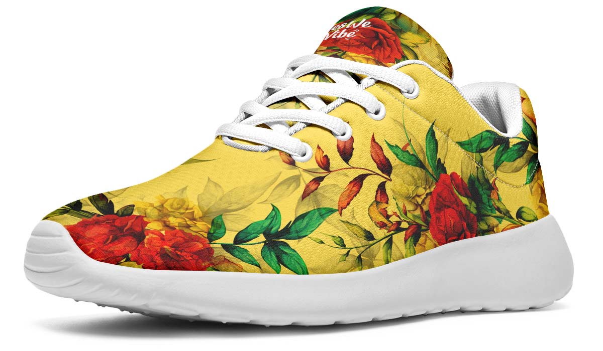 Orange Roses, Sneakers, Running Shoes, Custom Sneakers, Vegan Shoes, Men's Shoes, Woman's Shoes, Custom Printed, Flower