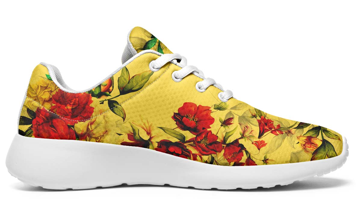 Orange Roses, Sneakers, Running Shoes, Custom Sneakers, Vegan Shoes, Men's Shoes, Woman's Shoes, Custom Printed, Flower
