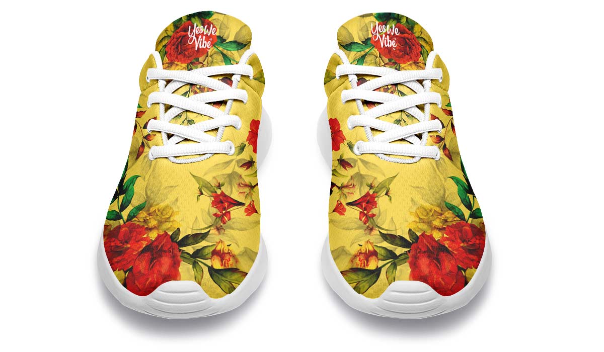 Orange Roses, Sneakers, Running Shoes, Custom Sneakers, Vegan Shoes, Men's Shoes, Woman's Shoes, Custom Printed, Flower