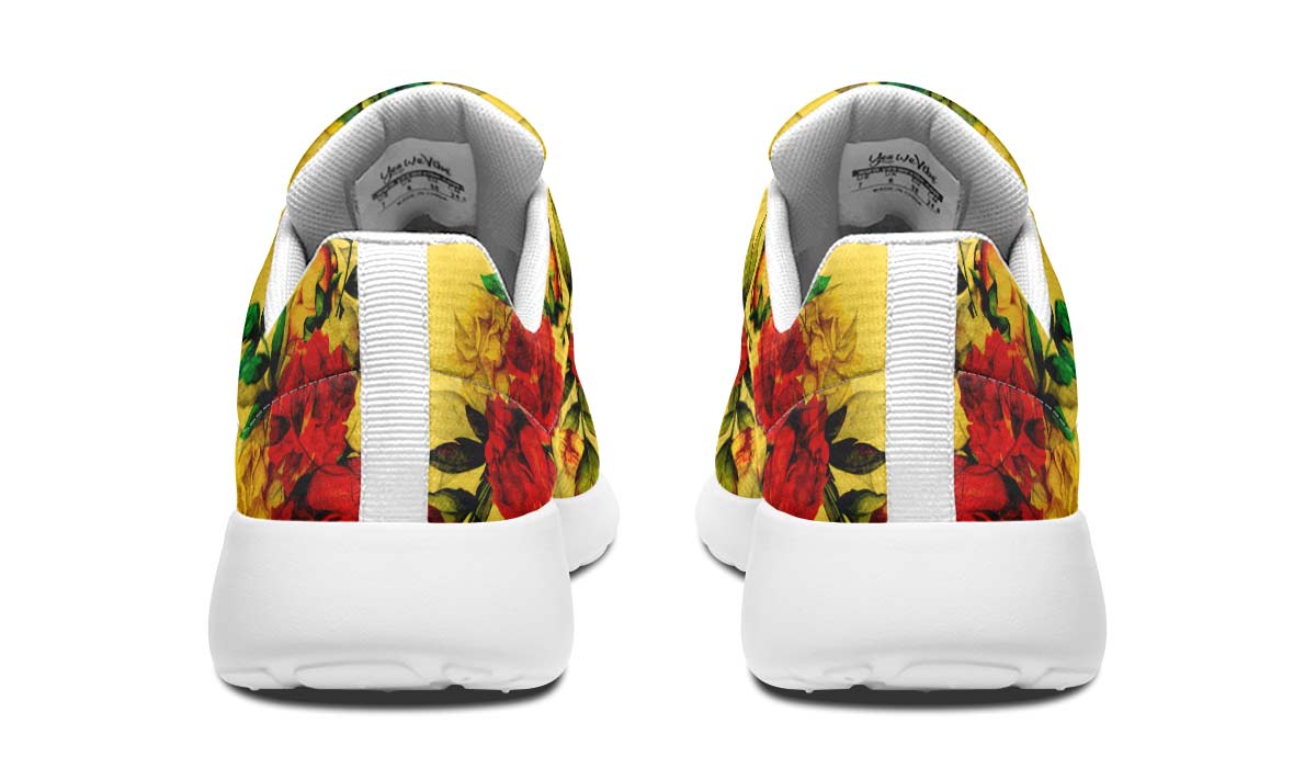 Orange Roses, Sneakers, Running Shoes, Custom Sneakers, Vegan Shoes, Men's Shoes, Woman's Shoes, Custom Printed, Flower