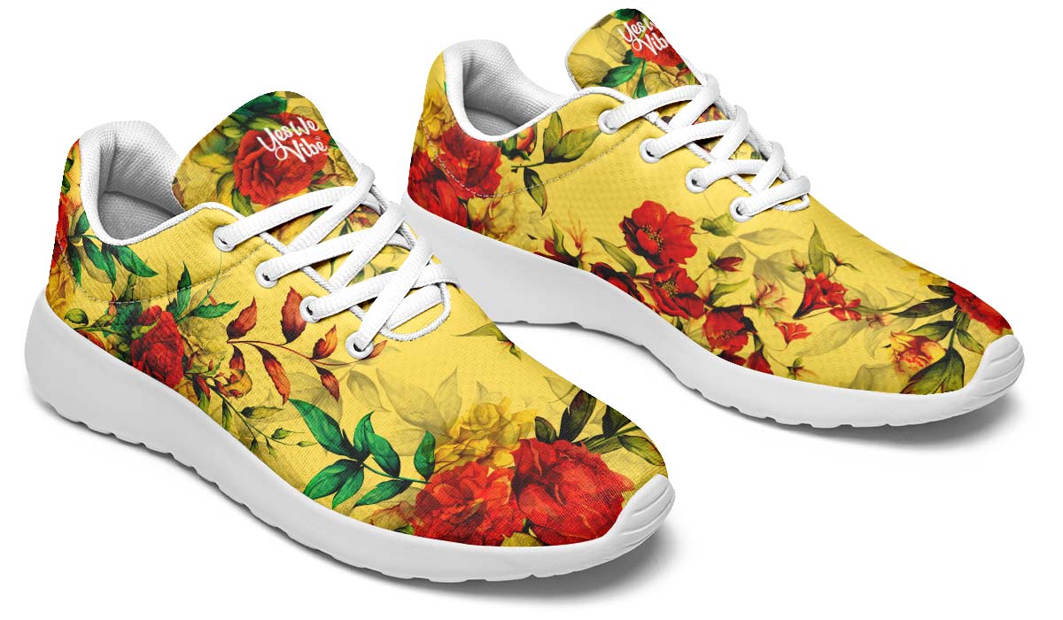 Orange Roses, Sneakers, Running Shoes, Custom Sneakers, Vegan Shoes, Men's Shoes, Woman's Shoes, Custom Printed, Flower