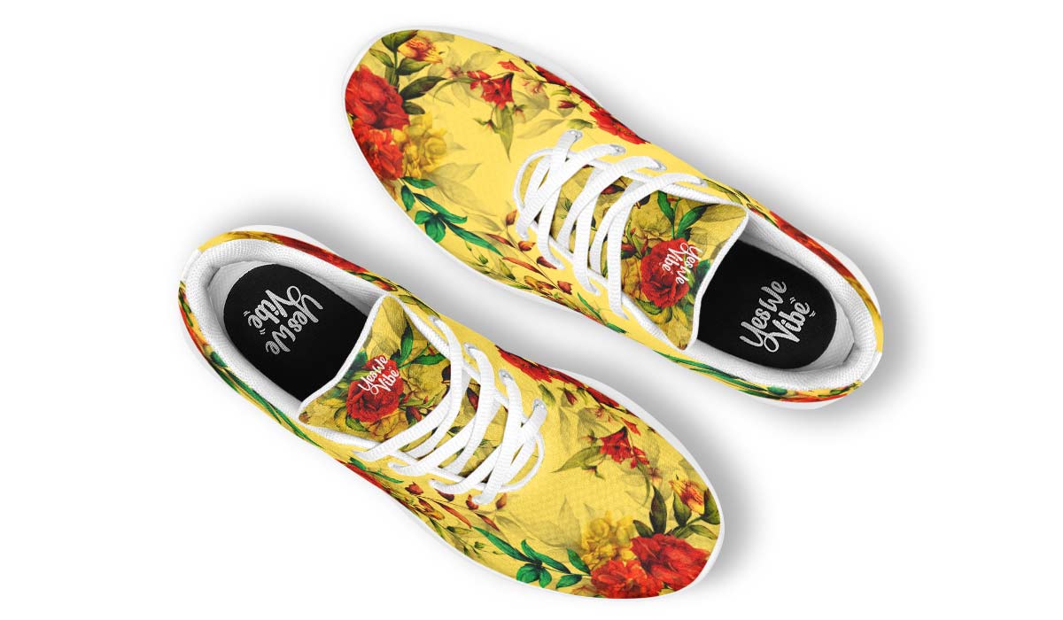 Orange Roses, Sneakers, Running Shoes, Custom Sneakers, Vegan Shoes, Men's Shoes, Woman's Shoes, Custom Printed, Flower