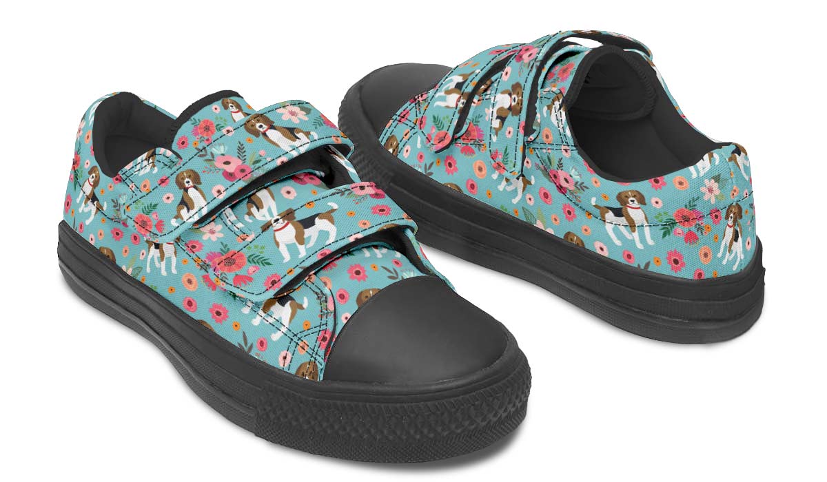Beagle Flower Kids Lowtops