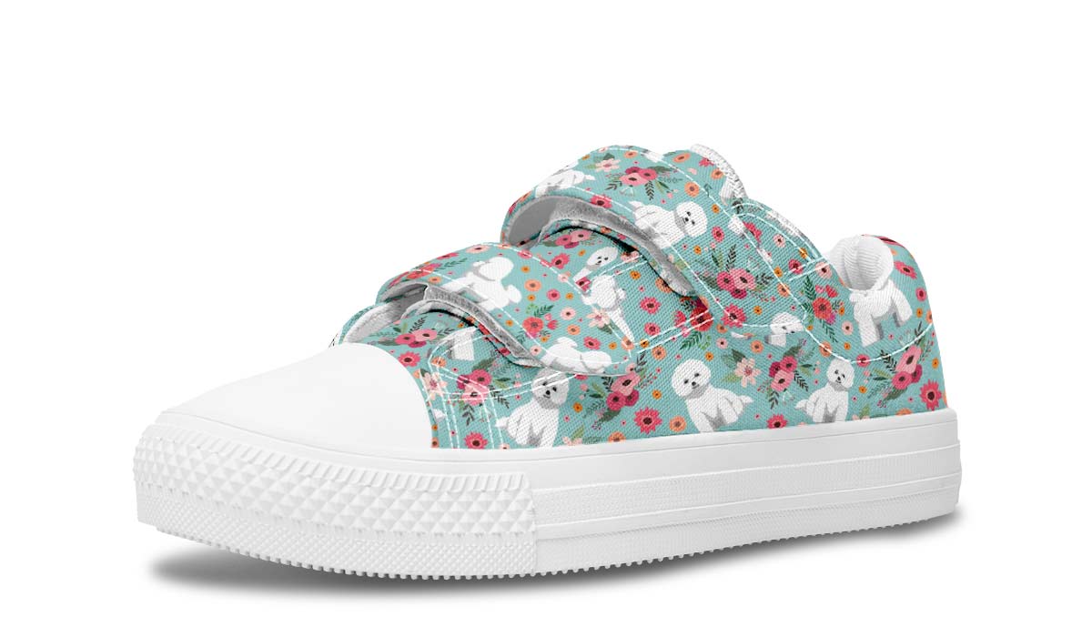 Bichon Frise Flower Kids Lowtops