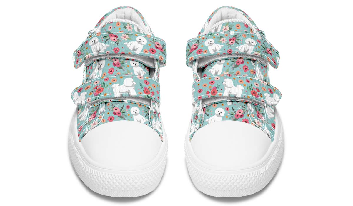 Bichon Frise Flower Kids Lowtops