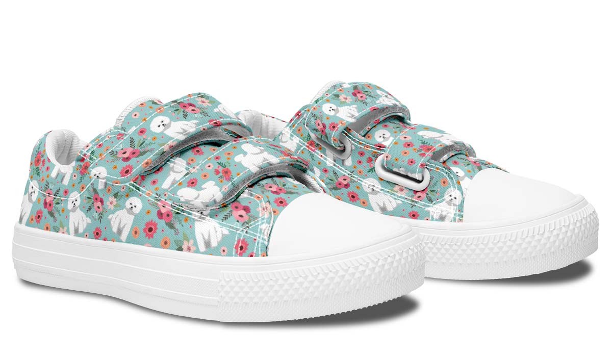 Bichon Frise Flower Kids Lowtops