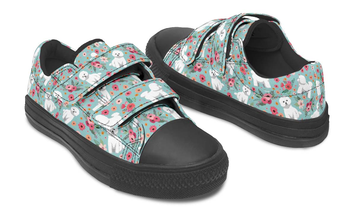 Bichon Frise Flower Kids Lowtops