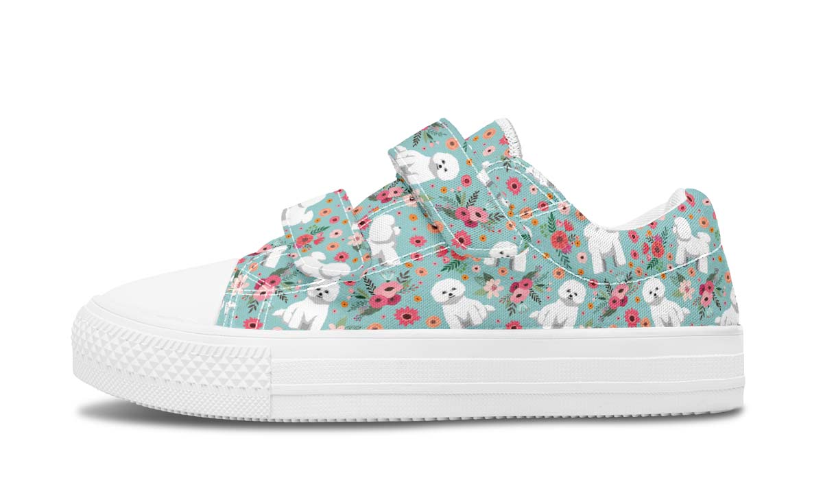 Bichon Frise Flower Kids Lowtops