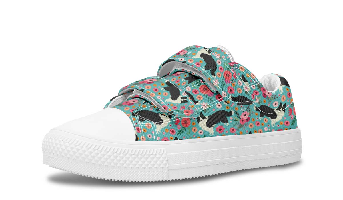 Border Collie Flower Kids Lowtops