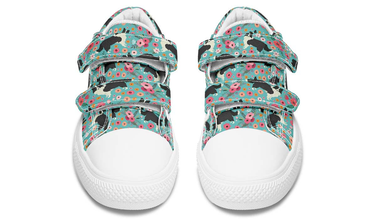 Border Collie Flower Kids Lowtops