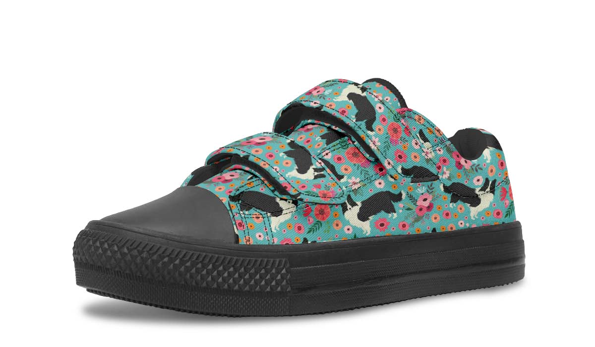 Border Collie Flower Kids Lowtops