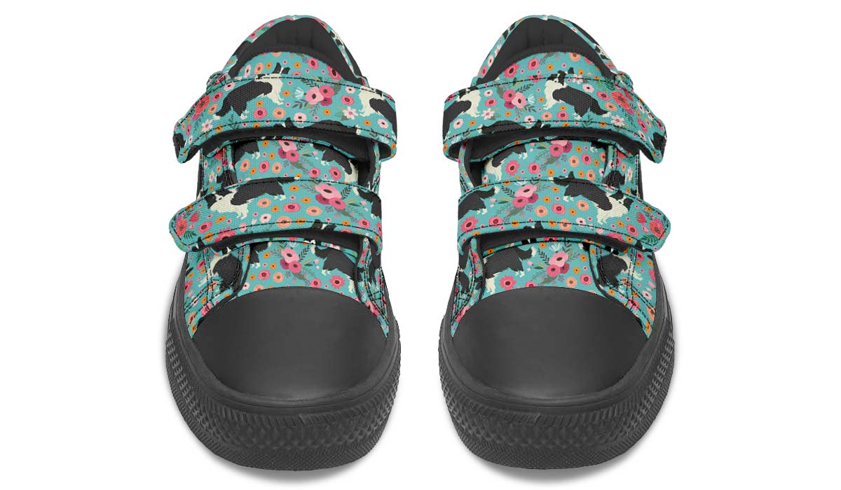 Border Collie Flower Kids Lowtops