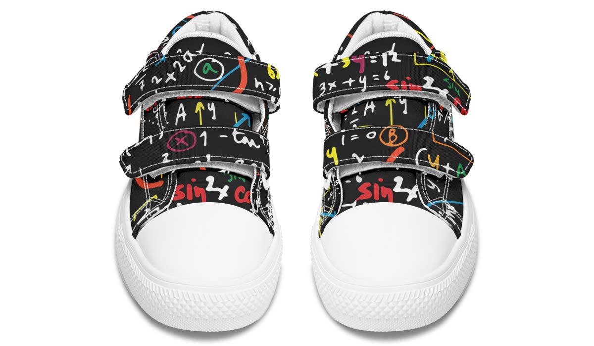 Colorful Math Formula Kids Lowtops