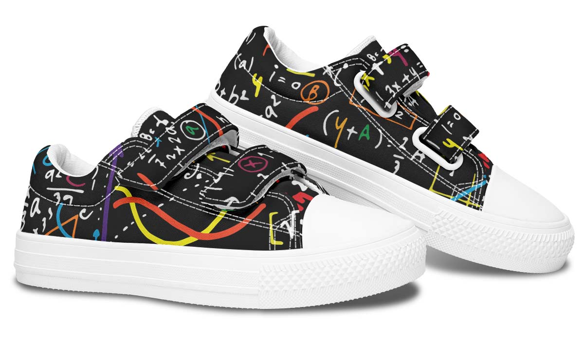 Colorful Math Formula Kids Lowtops