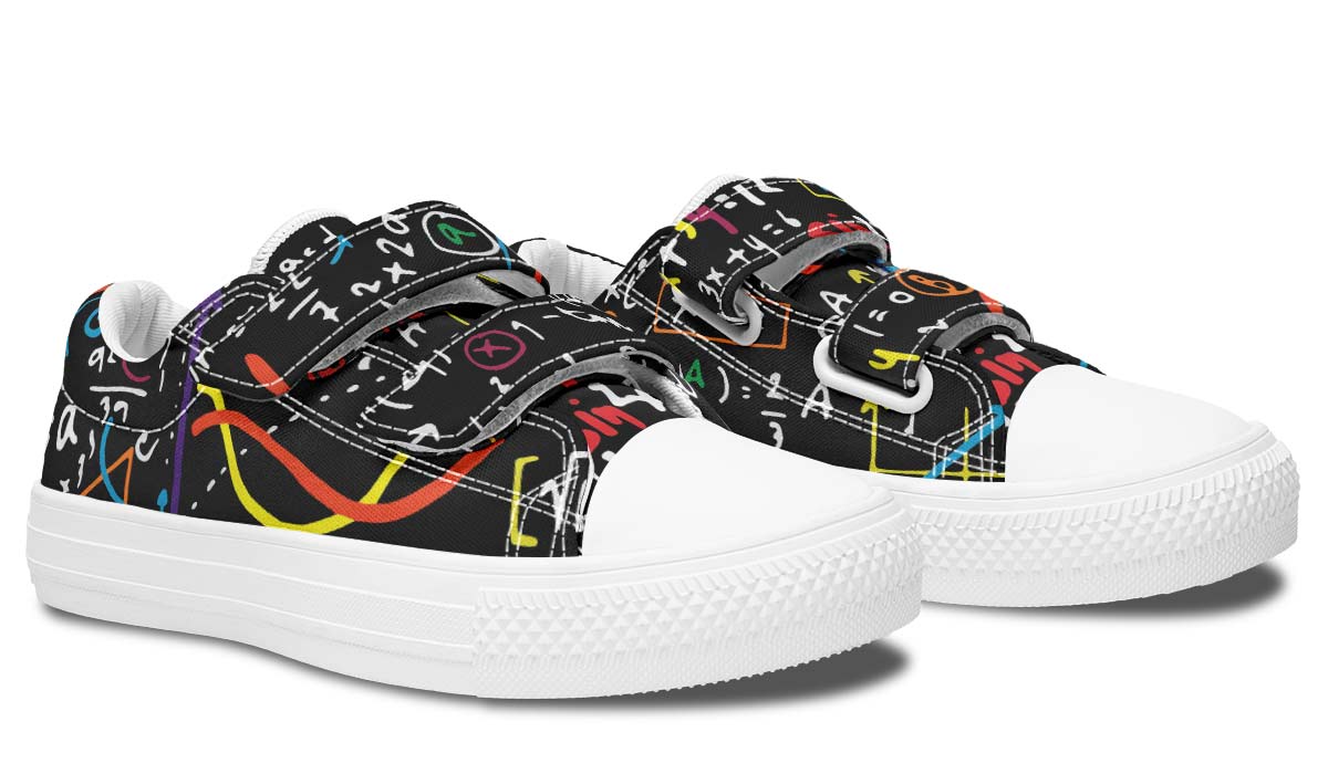 Colorful Math Formula Kids Lowtops