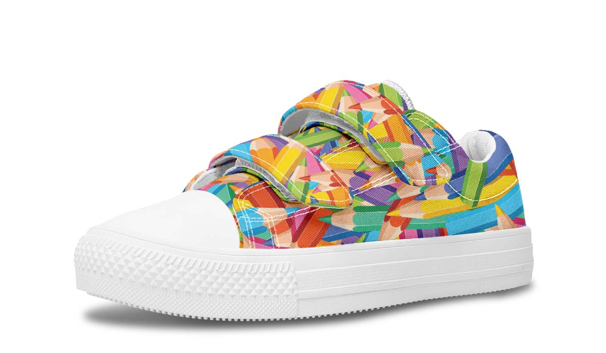 Colorful Pencils Kids Lowtops