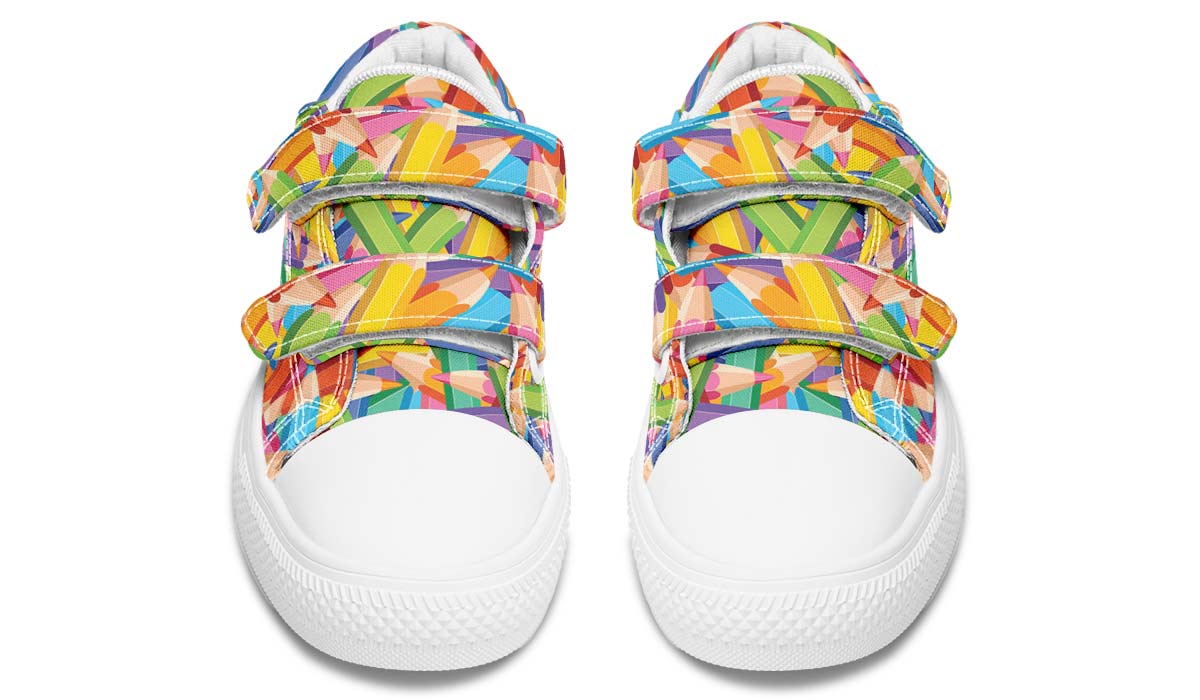 Colorful Pencils Kids Lowtops